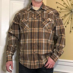 Wrangler Retro Men's Distressed Plaid Shirt XXL